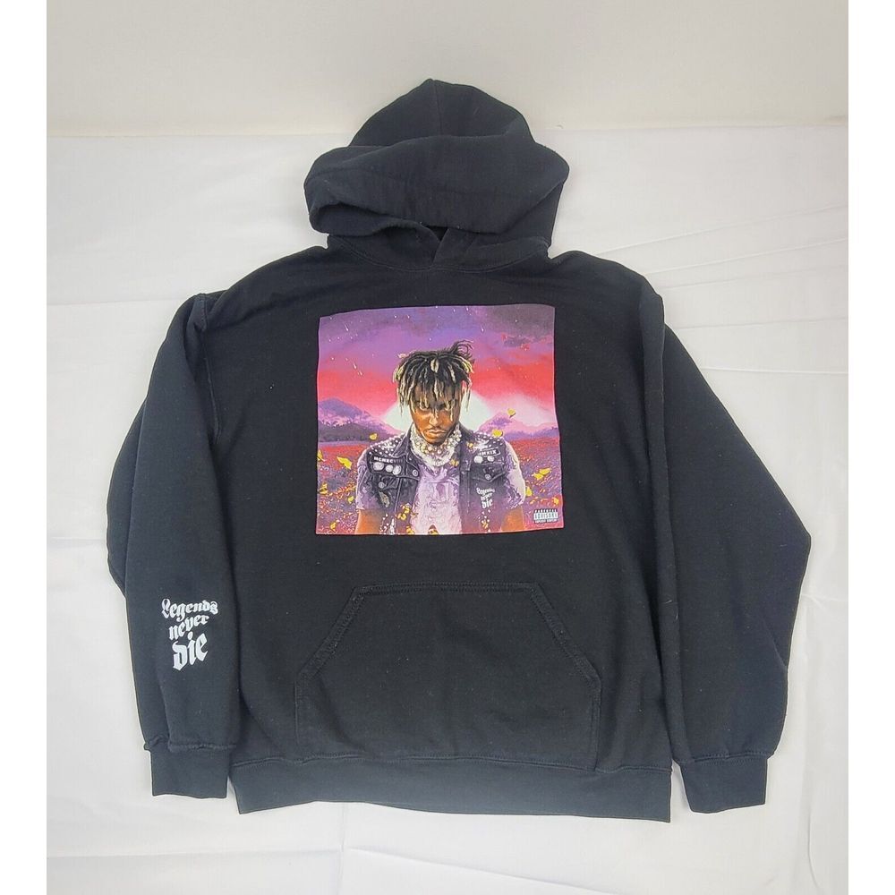 Juice WRLD Hoodie Mens‎ Medium. Legends Never Die. Hip Hop Black Graphic